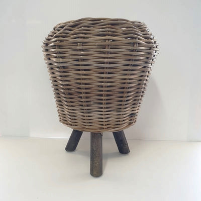 Rattan Planter Stand Medium