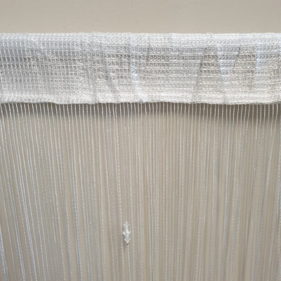Beaded Fly Screen String Curtain 1 m x 2 m-White