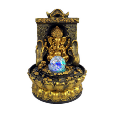 Wealth Ganesh with Rolling Ball Water Feature