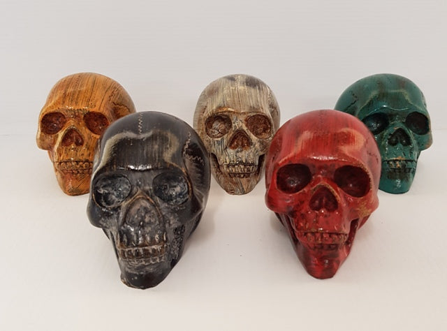 Poly Resin Mini Skulls Set of Seven 5x5x5cm