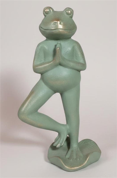 Poly Resin Greeting Frog 12x8x24cm