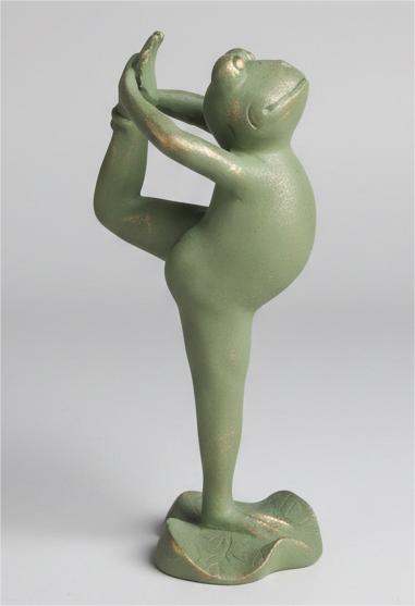 Poly Resin Yoga Frog 12x8x24cm
