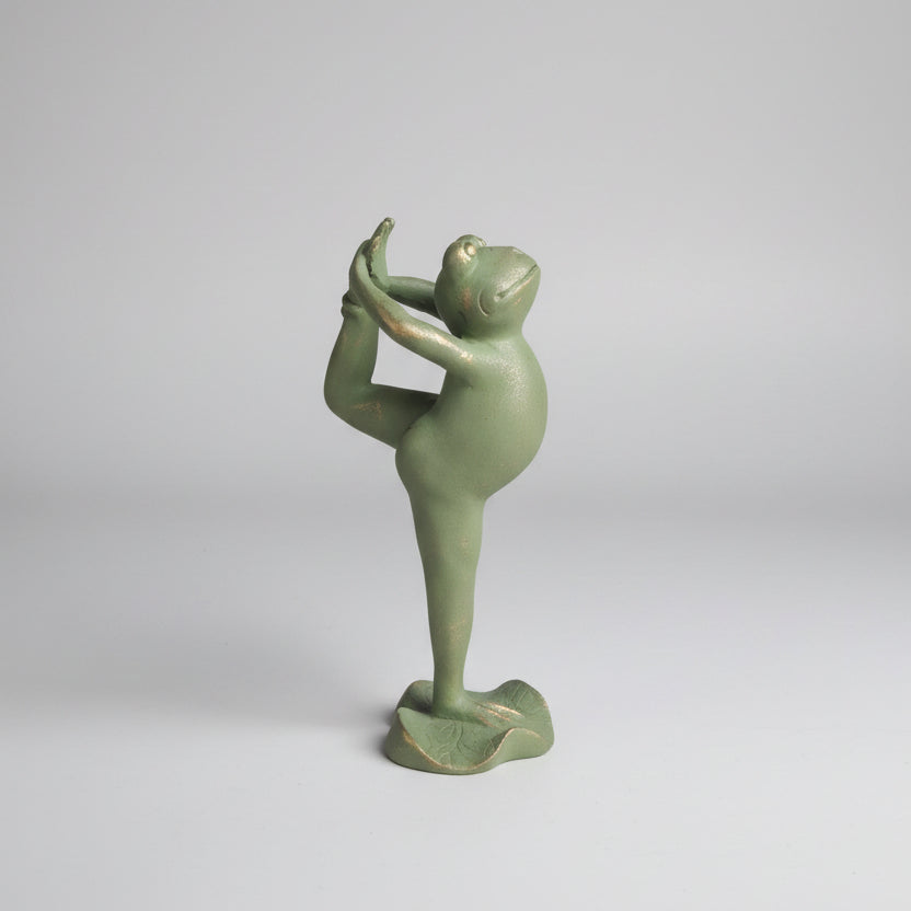 Poly Resin Yoga Frog 12x8x24cm