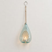 Hanging Recycled Glass Plant/Candle Holder 18x18x34cm