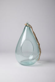 Hanging Recycled Glass Terrarium 18x18x34cm