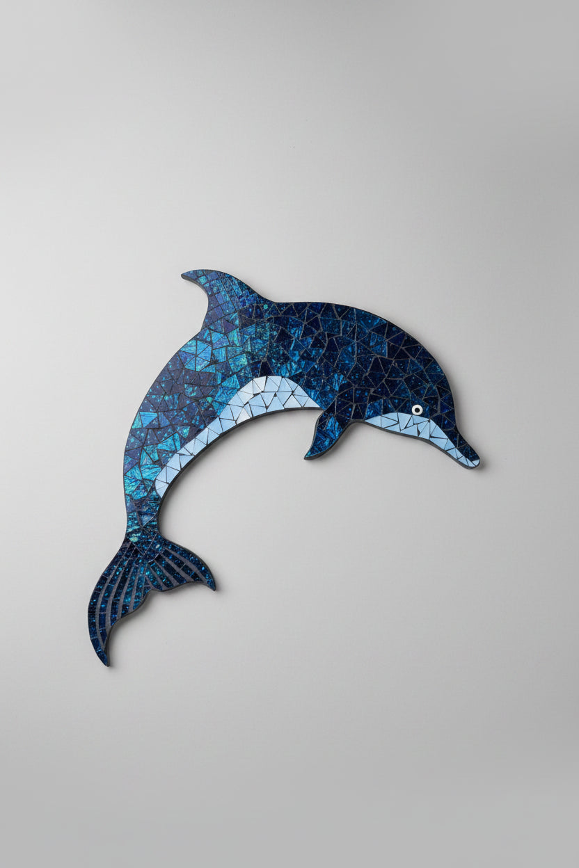 Dolphin Mosaic Wall Art 50x2x40cm