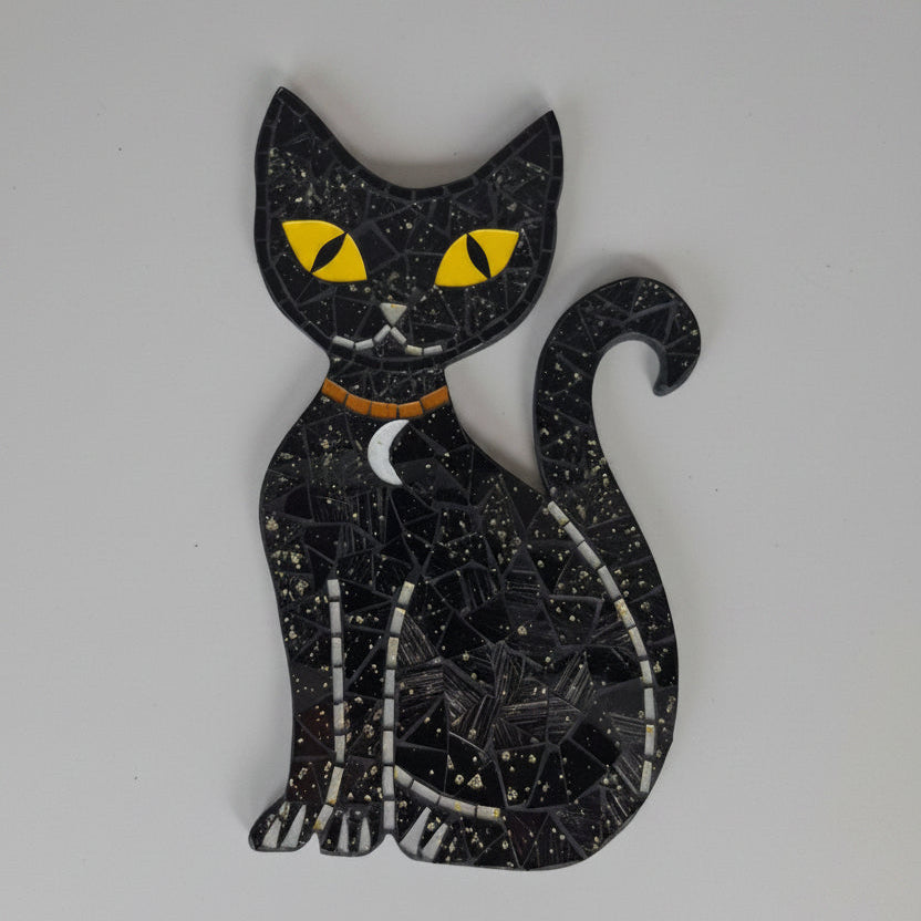 Panther Cat Mosaic Wall Art 35x2x22cm