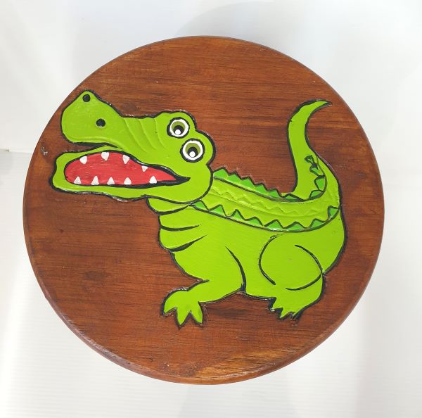 Kids Wooden Stool Crocodile