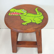 Kids Wooden Stool Crocodile