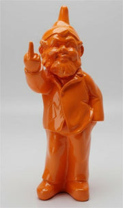 Cheeky Gnome Statue Orange 15X14X35cm