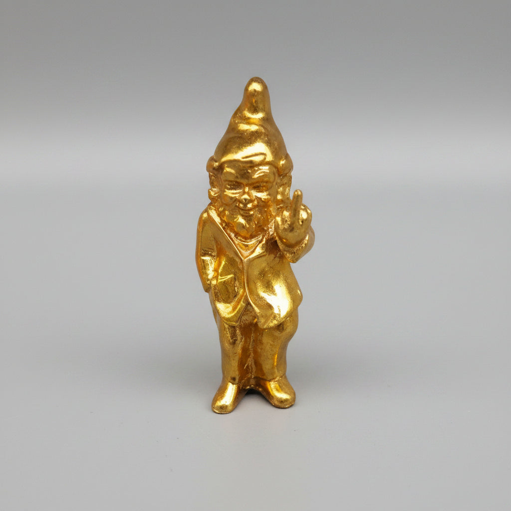 Cheeky Baby Gnome Statue Gold 8x7x20cm