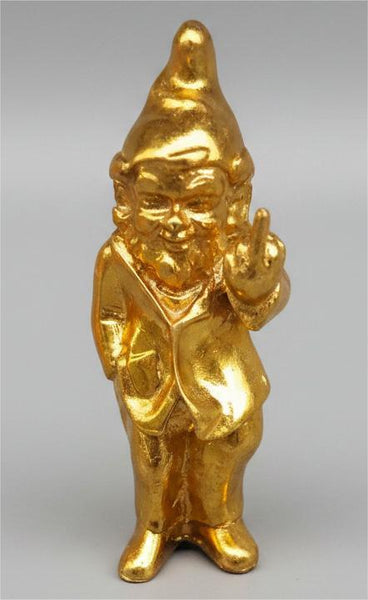 Cheeky Baby Gnome Statue Gold 8x7x20cm