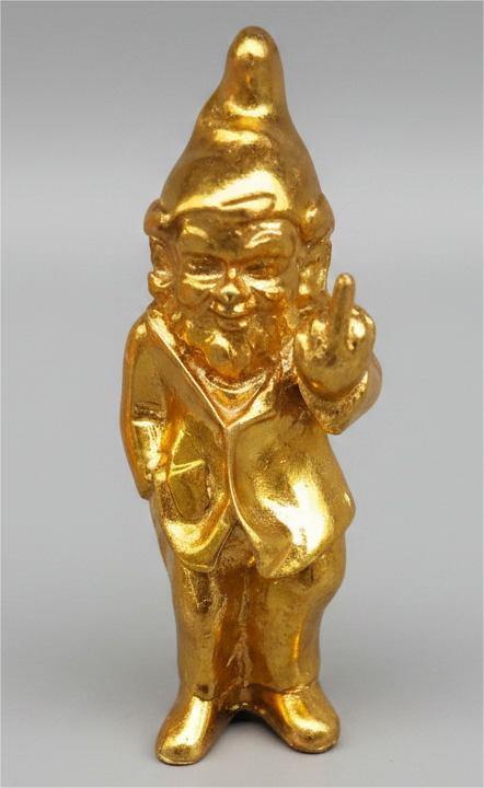 Cheeky Baby Gnome Statue Gold 8x7x20cm