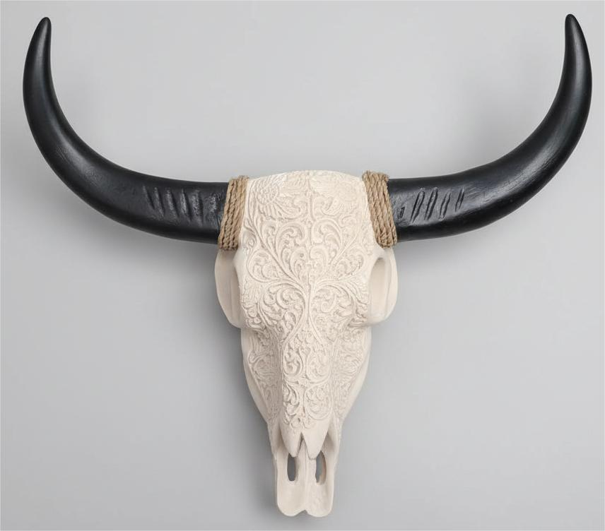 Poly Resin Cow Skull
