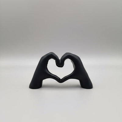 Love Hand Sign Black Poly Resin