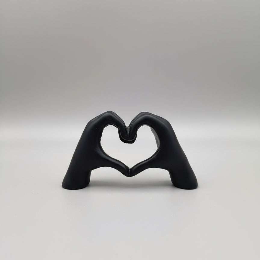 Love Hand Sign Black Poly Resin