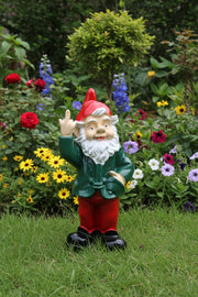 Cheeky Garden Gnome Statue Red/Green15X14X35cm