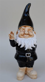 Baby Peace Gnome Statue Black 8x7x20cm