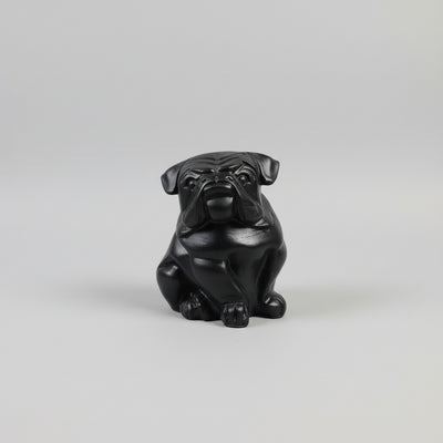 Poly Resin Bull Dog Sitting