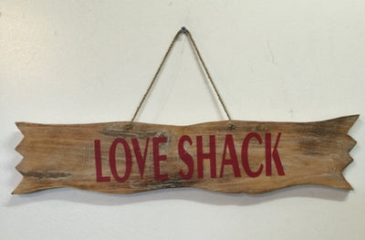 Love Shack Sign 38x5x20cm