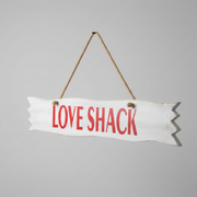 Love Shack Sign 38x5x20cm