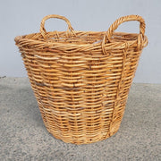 Round Tapered Cane Log Basket