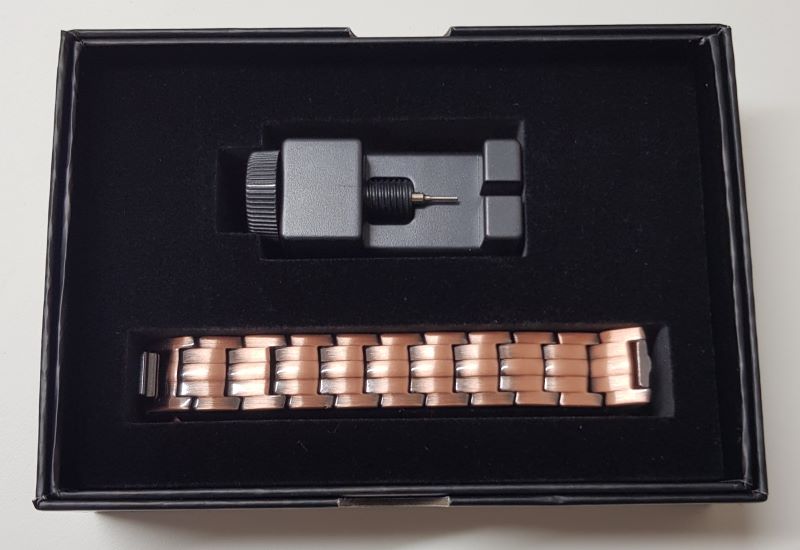 Copper Bracelet Gold & Black 4 Magnets