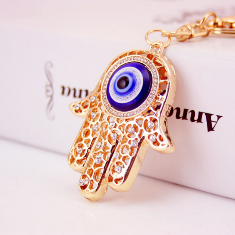 Diamante Key Ring-Evil Eye