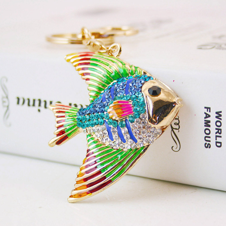 Diamante Key Ring- Tropical Fish