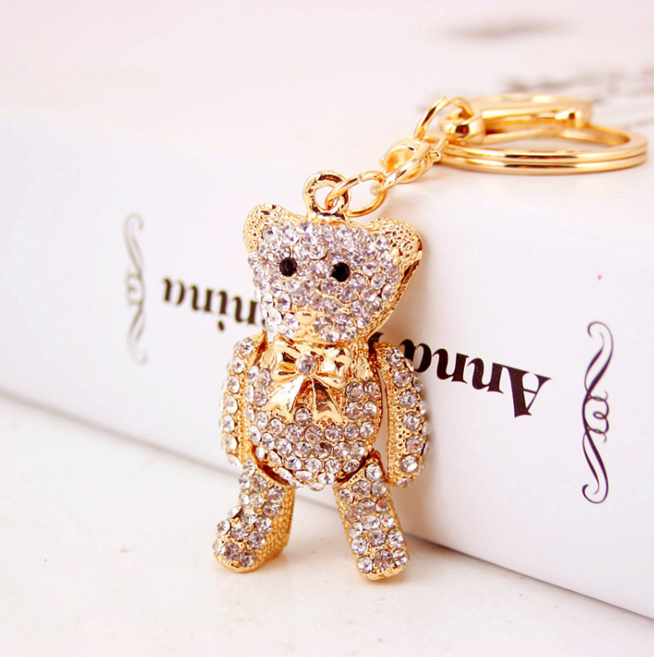Diamante Key Ring Teddy