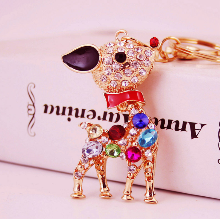 Diamante Key Ring Rein Deer