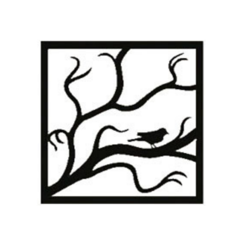 Square Tree Birds Metal Wall Art