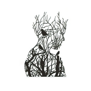 Silence Tree Birds Metal Wall Art