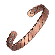 Copper Bracelet Twisted Weave With Magnets