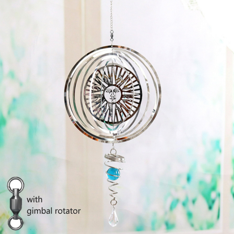 Crystal Votex Wind Spinner Sun