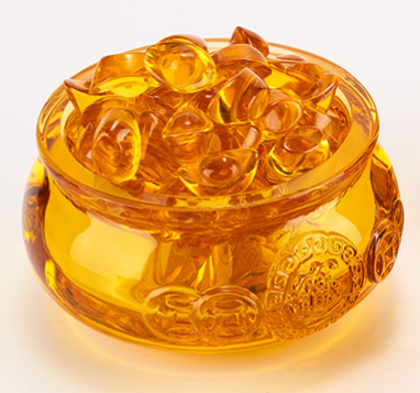 Crystal  Wealth Bowl With Ingots