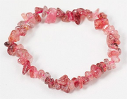 Crystal Chip Bracelet Strawberry Quartz