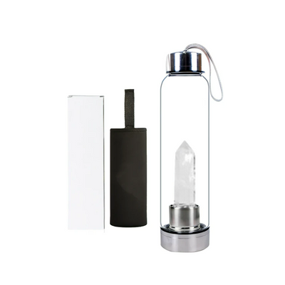 Crystal Water Bottle Clear Quartz