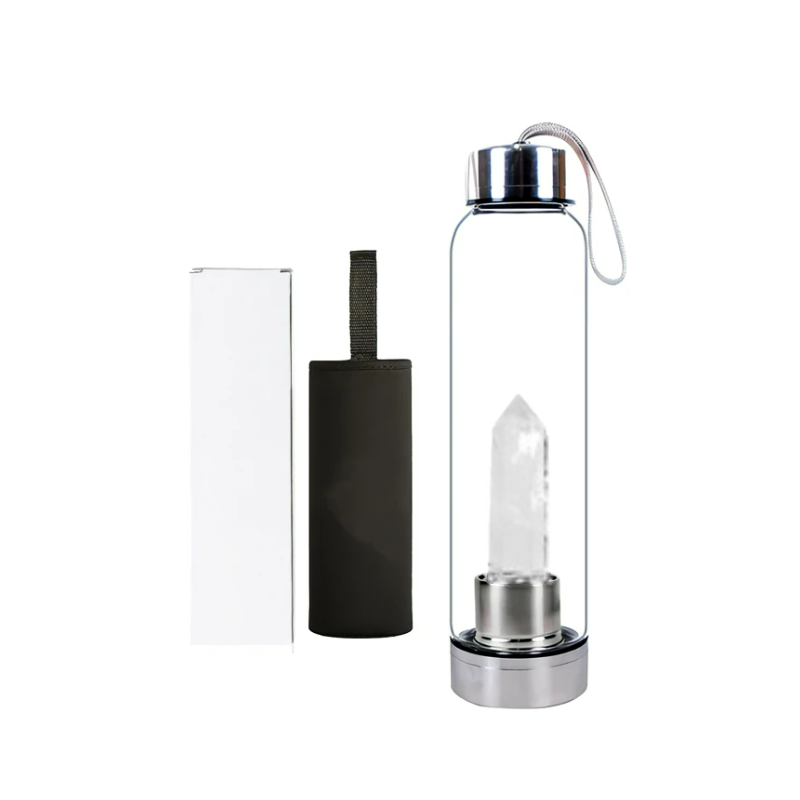 Crystal Water Bottle Clear Quartz