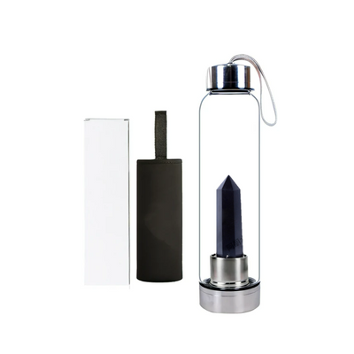 Crystal Water Bottle Obsidian