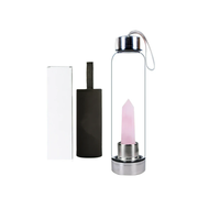 Crystal Water Bottle Rose Quartz