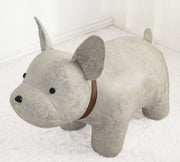 Kids Stool Sand Grey Dog