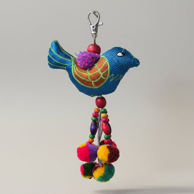 Fabric Animal Bag Hanger/Key Ring Bird 20x3x10cm