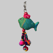 Fabric Animal Bag Hanger/Key Ring Fish 19x3x8cm