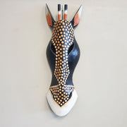 Wooden Carved Zebra Face Wall Art