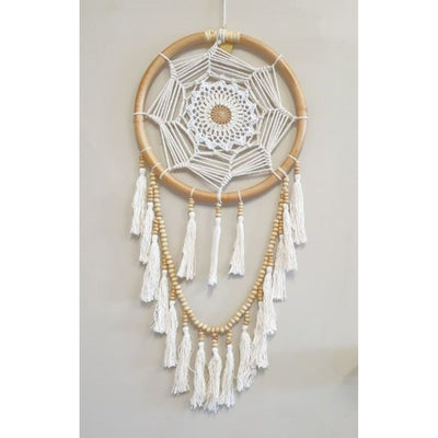 Rattan & Crochet Dream Catcher Mustard 30x30x90cm  SPECIAL 30% OFF