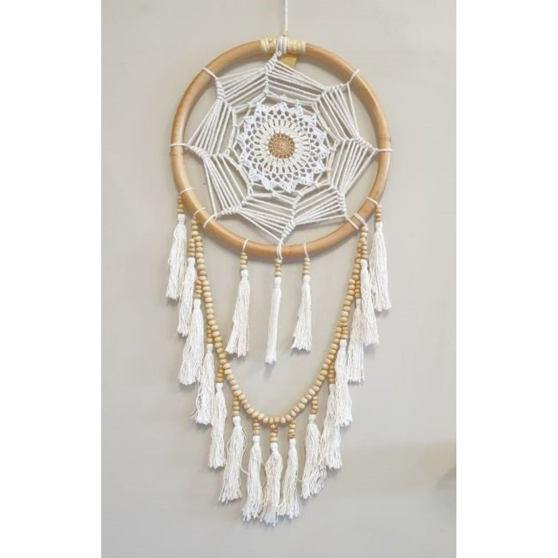Rattan & Crochet Dream Catcher Mustard 30x30x90cm  SPECIAL 30% OFF