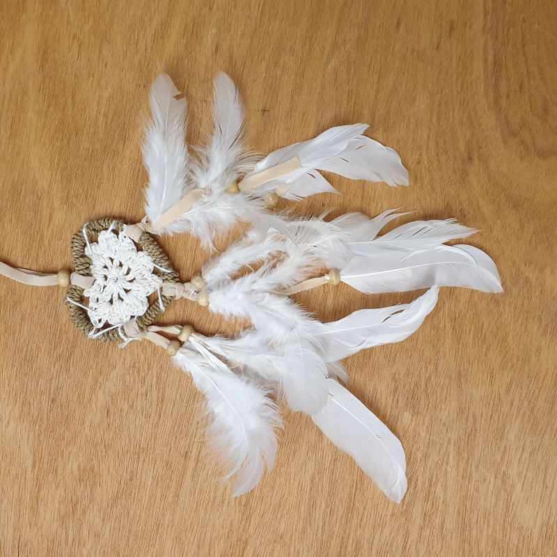 Rope Heart Crochet Dream Catcher- 6 cm