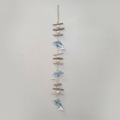 Hanging Driftwood Mobile Dolphins 100X2X12CM