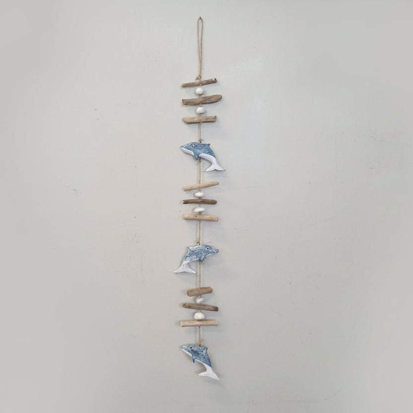 Hanging Driftwood Mobile Dolphins 100X2X12CM